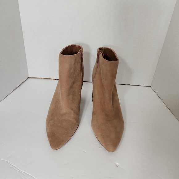 Steve Madden Simmer suede leather heeled bootie tan size 9 - Picture 2 of 8